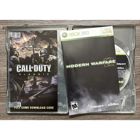 Call of Duty Modern Warfare 2 Steelbook Xbox 360 CIB Complete w/ Manual - Picture 4 of 7